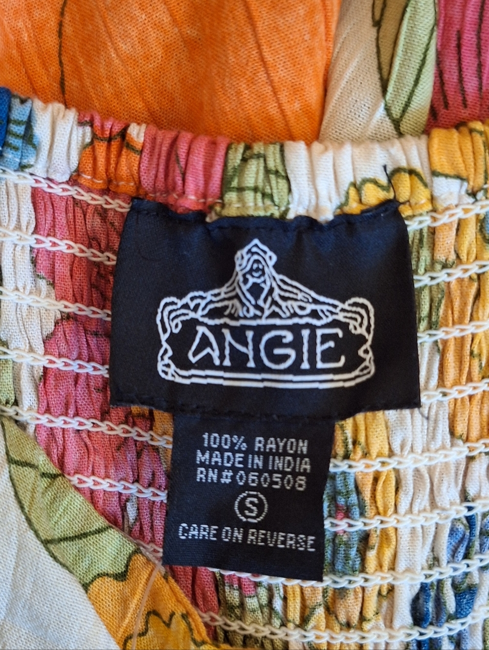 Angie Strapless Floral Midi Dress in Peach, Pink, Yellow & Blue. NWT Size SMALL - Picture 12 of 12